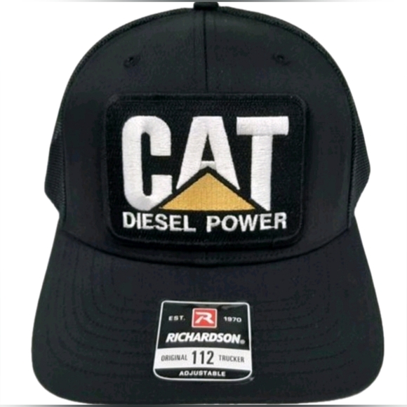 Retro Vintage Style Richardson 112 Trucker CAT Diesel Power Patch Tractor Hat main image 8